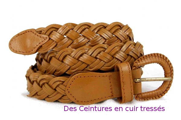 Des ceintures en cuir tressé